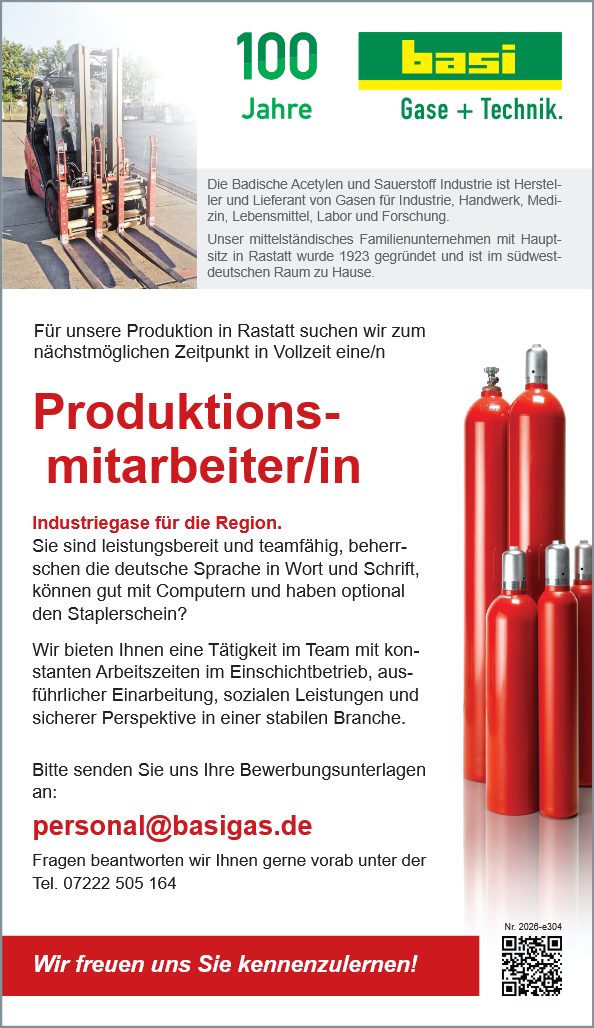 Anzeiger Produktionsmitarbeiter/in
